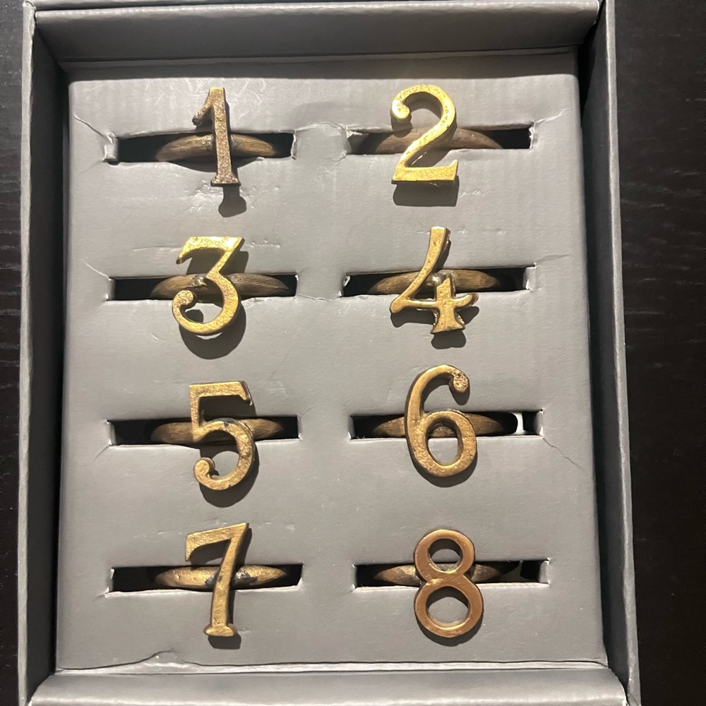 Restoration hardware # set of 8 napkin rings